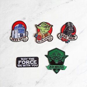 NEW Star Wars Embroidered Iron on Patches Set of 5